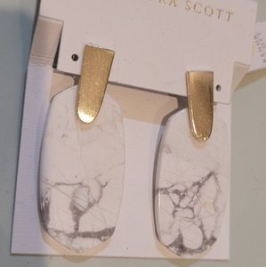 NWT Kendra Scott White Howlite Earrings